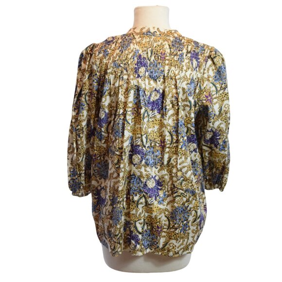 NWT Ophelia Roe Boho Top Lace Up Front - Picture 4 of 6